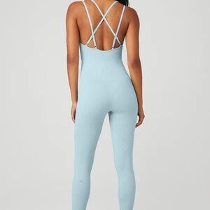 Alo Yoga Light Blue Strappy Jumpsuit